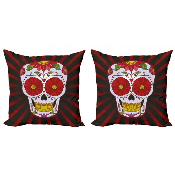 Pretty Zone Skull With Multicolor Gears-Quirky Gift Idea Throw Pillow 16x16 Pretty Zone Skull With Multicolor Gears-Quirky Gift Idea Throw Pillow 16x16